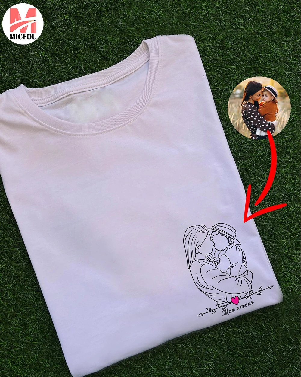 T-shirt avec dessin personnalisé